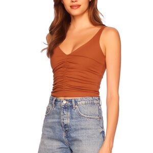 Susana Monaco Gathered Front Tank - Umber